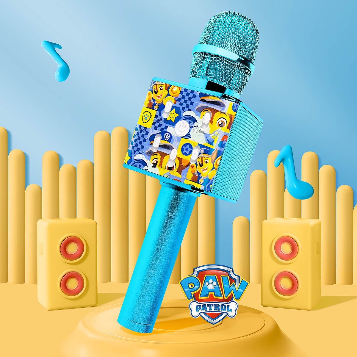 Forever, Karaoke Microfoon Speciaal Chase Patrol patroon voor kinderen, Blauw