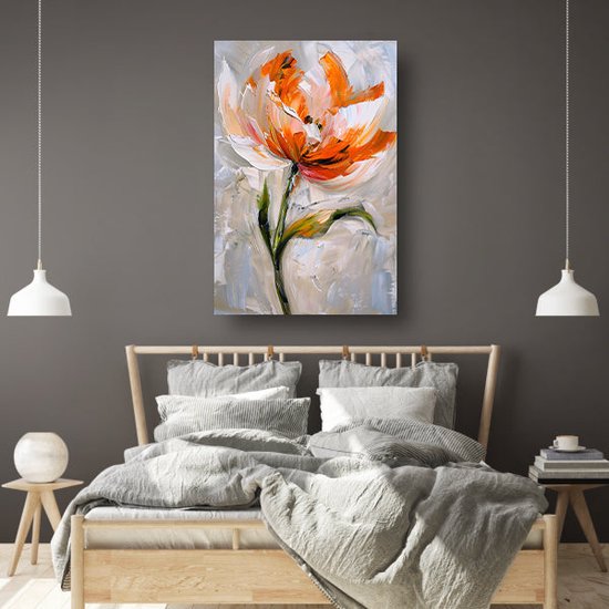 Tableaux de Bloem - Tableaux nature - Peintures toile Feuilles - Décoration murale moderne - Tableau sur toile - Décoration murale salon toile 40x60 cm