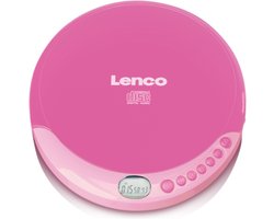 Lenco CD-011PK Discman - Draagbare CD Speler met Oordopjes - Roze