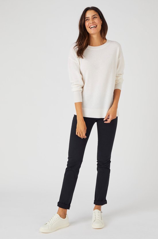 Damart - Pull col rond pur cachemire - Femme - Wit - L