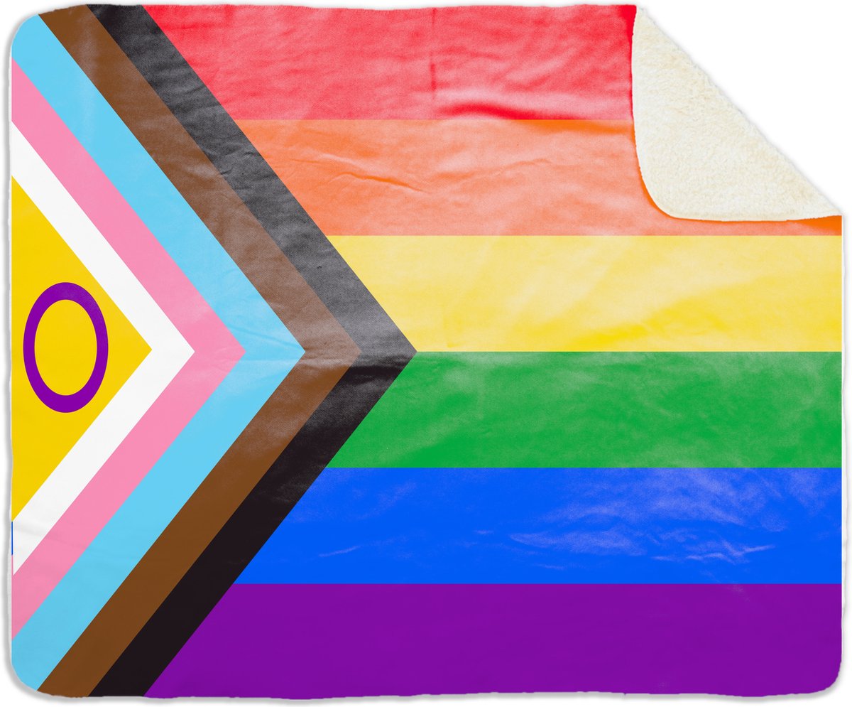 Fleecedeken LGBTQIA+, 96x146cm, Polyester Sherpa, FD2023998