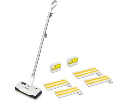 Kärcher SC 1 Upright Set Stoomreiniger - Extra vloerdoeken microvezel (4 stuks) - Incl. extra ontkalkingspatroon - 30 sec opwarmtijd - 1300 W - Oppervlakteprestatie 30 m² - Reservoir 0.2 l - Continue vulbaar