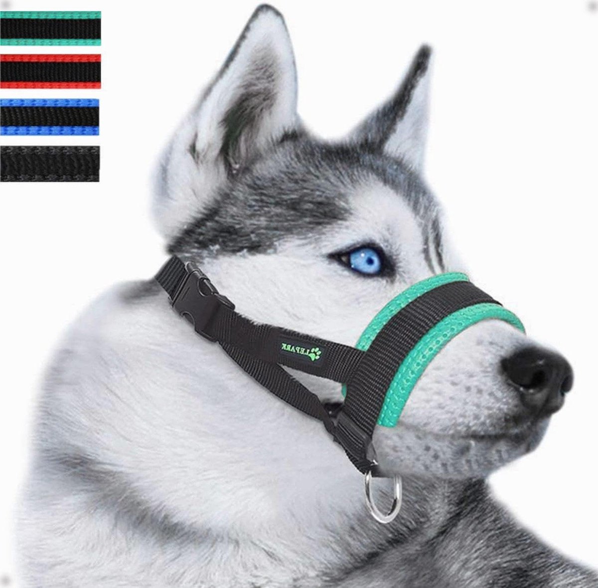 Bol.com Duurzame en verstelbare hondenmuilkorf voor kleine, middelgrote en grote honden - voorkomt bijten, kauwen en blaffen - X... aanbieding