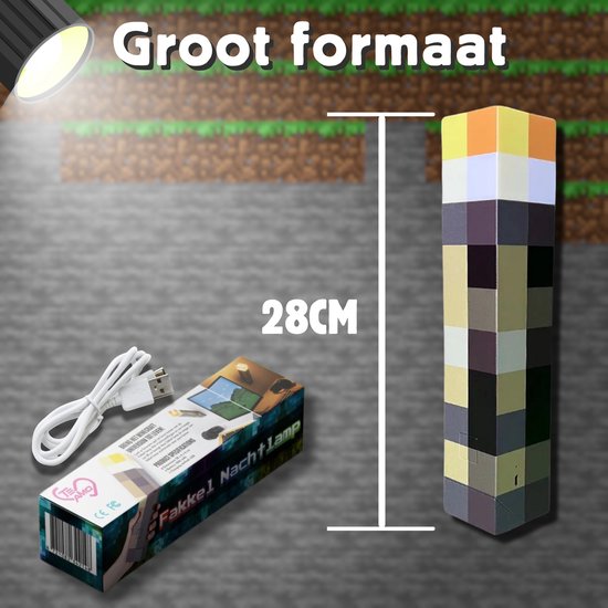 Lamp - RGB Lichtgevende LED Fakkel - 4 Light standen - Interne batterij - Ophangbaar muur bedlamp - Nachtlampje - Kinderen slaapkamer - Te Amo van Te Amo — afbeelding 4