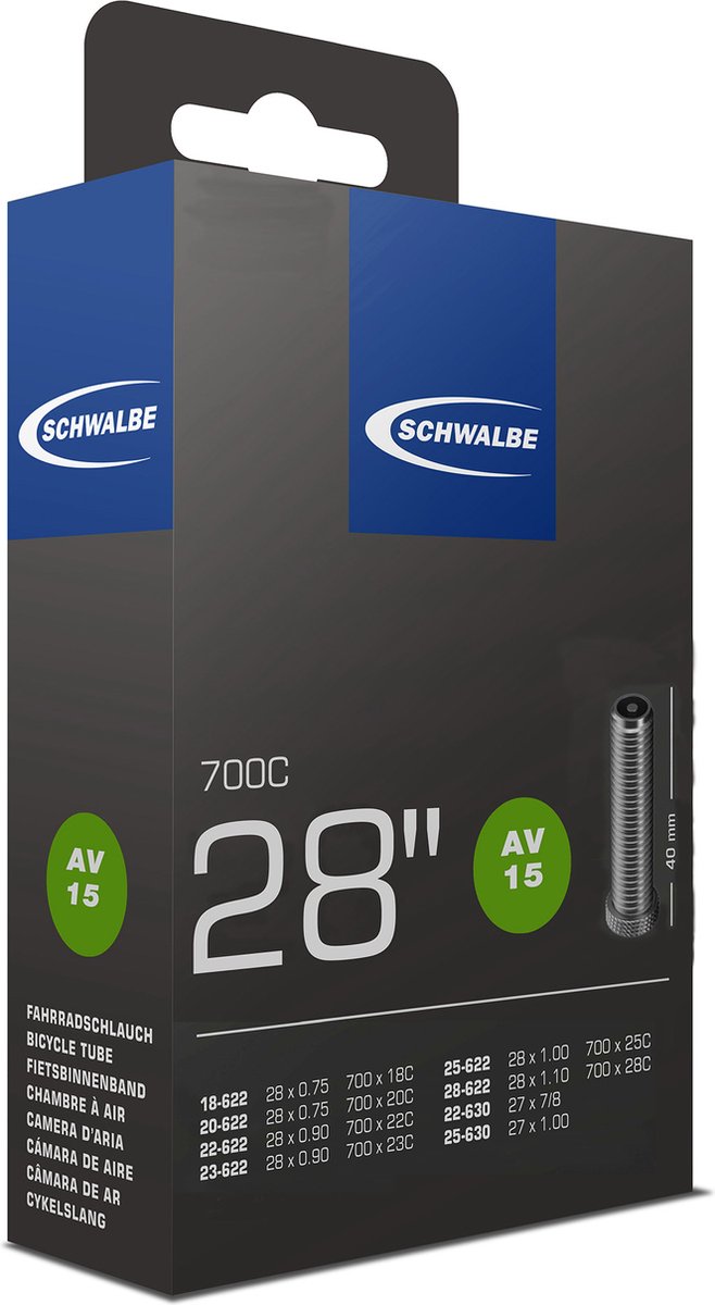 Binnenband Schwalbe AV15 28" / 18/28-622/630 - 40mm ventiel