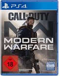 PS4 game cover Call of Duty: Modern Warfare, met een man met baard en wapen. Duitse versie.