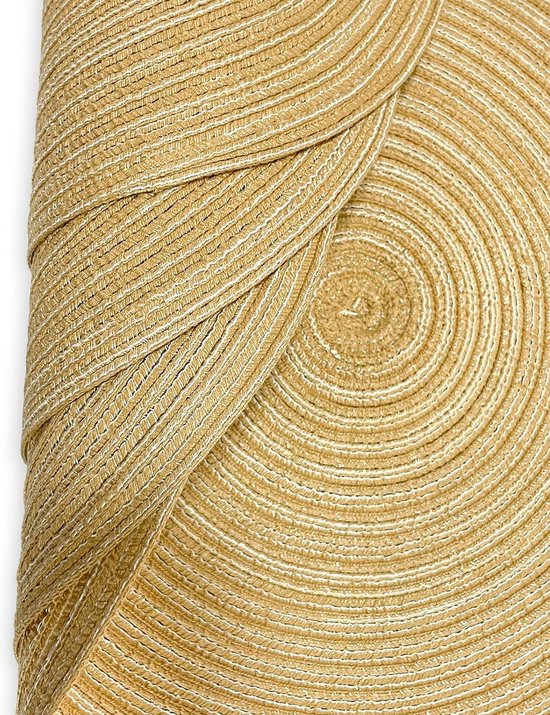 Mikasa Ronde metalen placemats, set van 4 gouden placemats voor feesten en entertainment, 38 cm