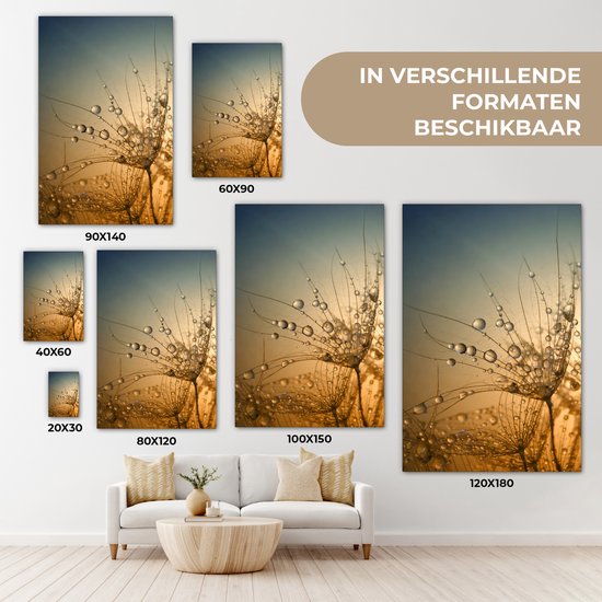Peinture sur toile - Fleurs - Water - Soleil - Ciel - Canvasdoek - Décoration murale - Décoration salon - 20x30 cm - Photo sur toile