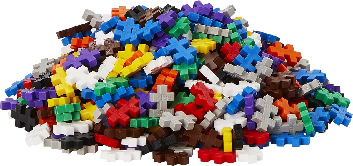 Plus-Plus Basic Reiskoffer 600 delige bouwset blauw - 7002 - Bouwspeelgoed - Constructiespeelgoed - Set met bouwstenen - Vanaf 5 jaar — afbeelding 17
