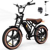 Colorway Elektrische Fatbike | Electric Off-Road Bike | E-bike | 250W Motor | 20 Inch | Zwart
