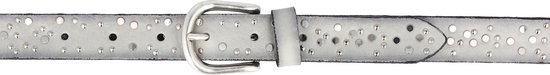 Vanzetti Cuir Ceinture 25mm Rivet Belt W95 Light Grey Gris clair