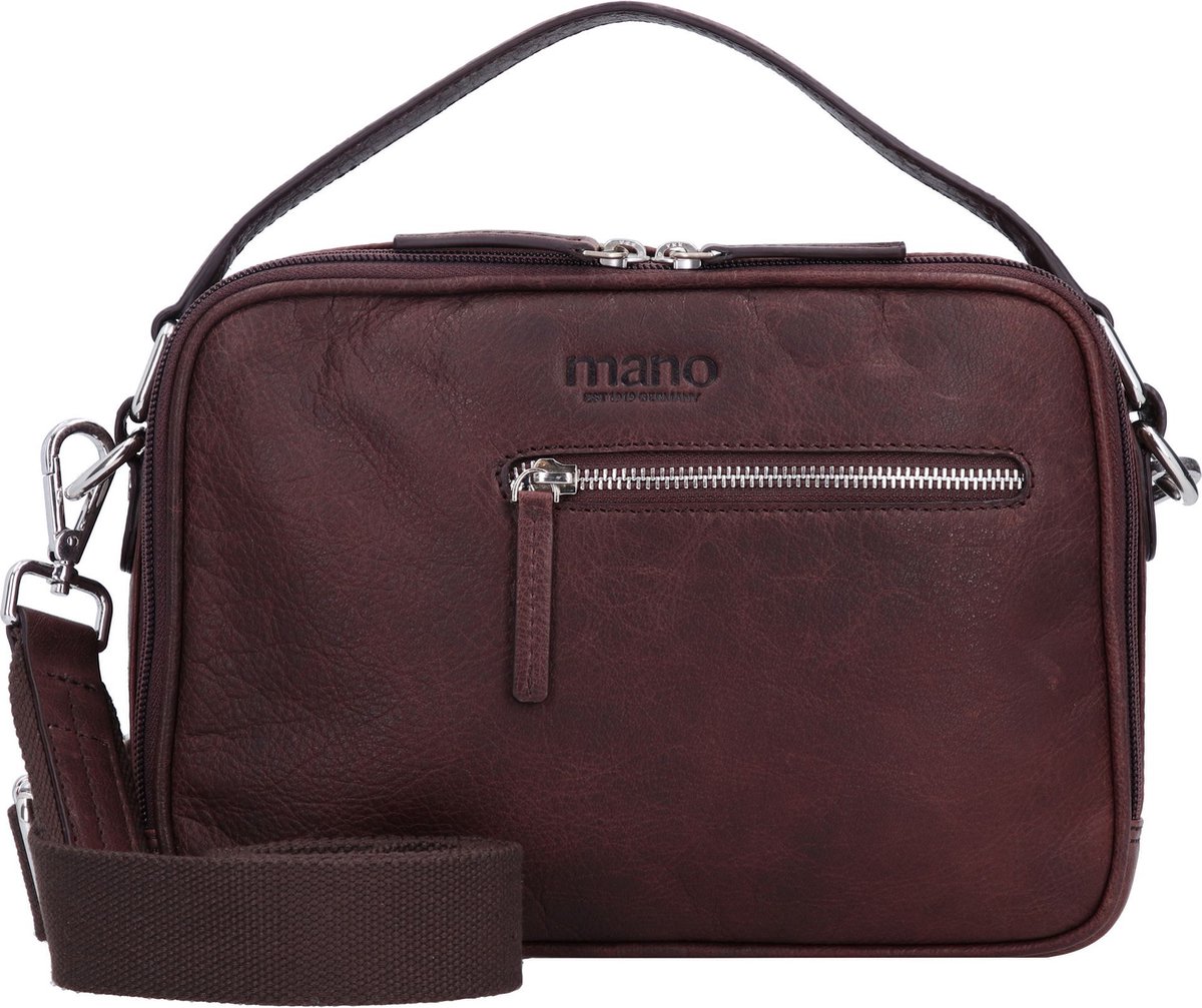 mano Leren Schoudertas Handtas Don Pietro Bristol Shoulderbag Dark Brown Donkerbruin