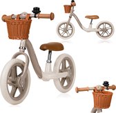 Lionelo Alex Plus – Loopfiets vanaf 3 jaar – 12” Lekvrije Banden – Verstelbaar zadel (30-35 cm) & Stuur (52-58 cm) – Met voetensteun, mandje & bel – 3,4 kg licht – Stuurbegrenzer – Antisliphandvatten – Comfortabel Zitting, Baby Fiets Leren balanceren