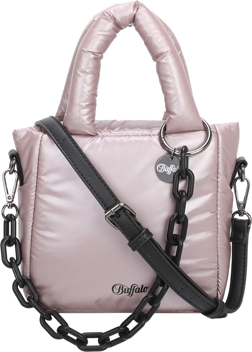 BUFFALO Handtas Schoudertas Nylon Boxy05 Metal Crossbody Bag Powder Oud roze