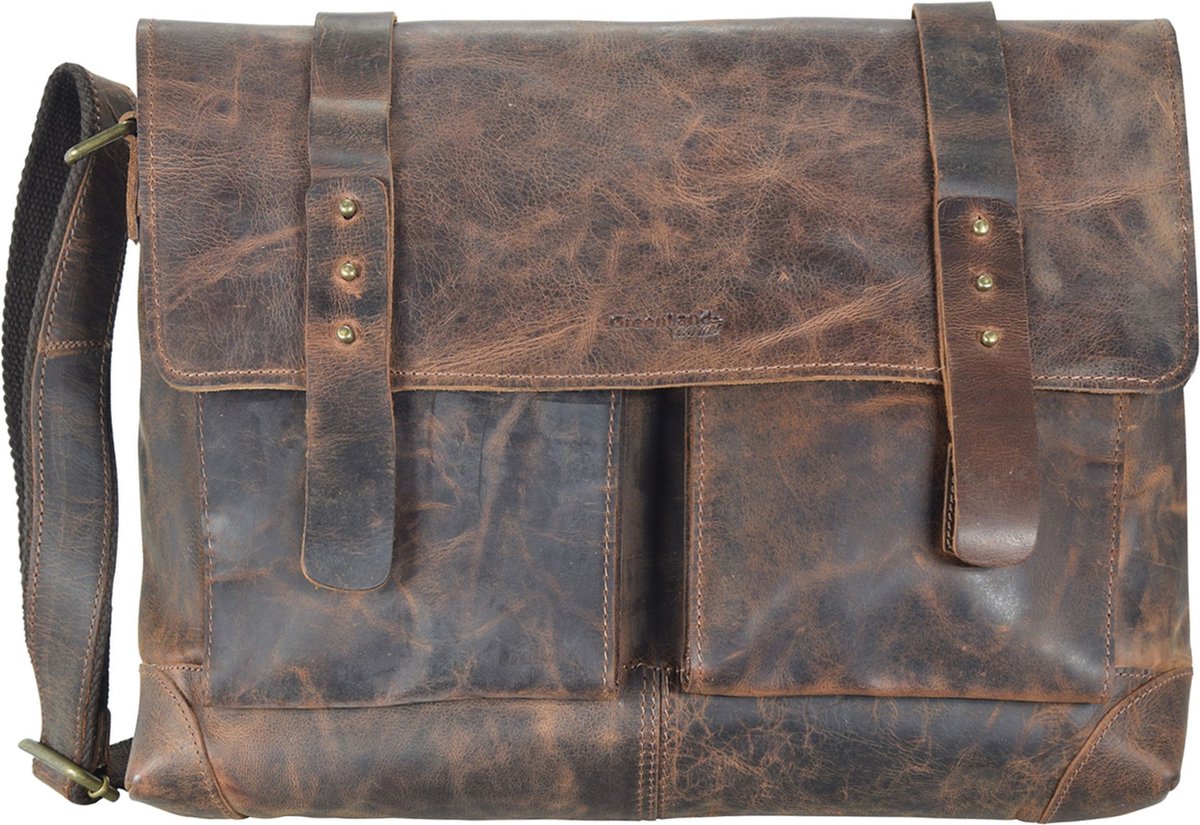 Greenland Nature Classic Messenger Leer 41 cm - brown