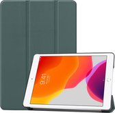iMoshion Tablet Hoes Geschikt voor iPad 8 (2020) 8e generatie / iPad 7 (2019) 7e generatie / iPad 9 (2021) 9e generatie - iMoshion Trifold Bookcase - Donkergroen