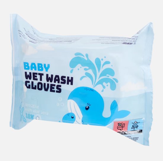 18 Vochtige Washandjes - Sensitive - 18 Baby Washandjes - Aloe Vera - Verzorgend - Verzorgende Washandjes