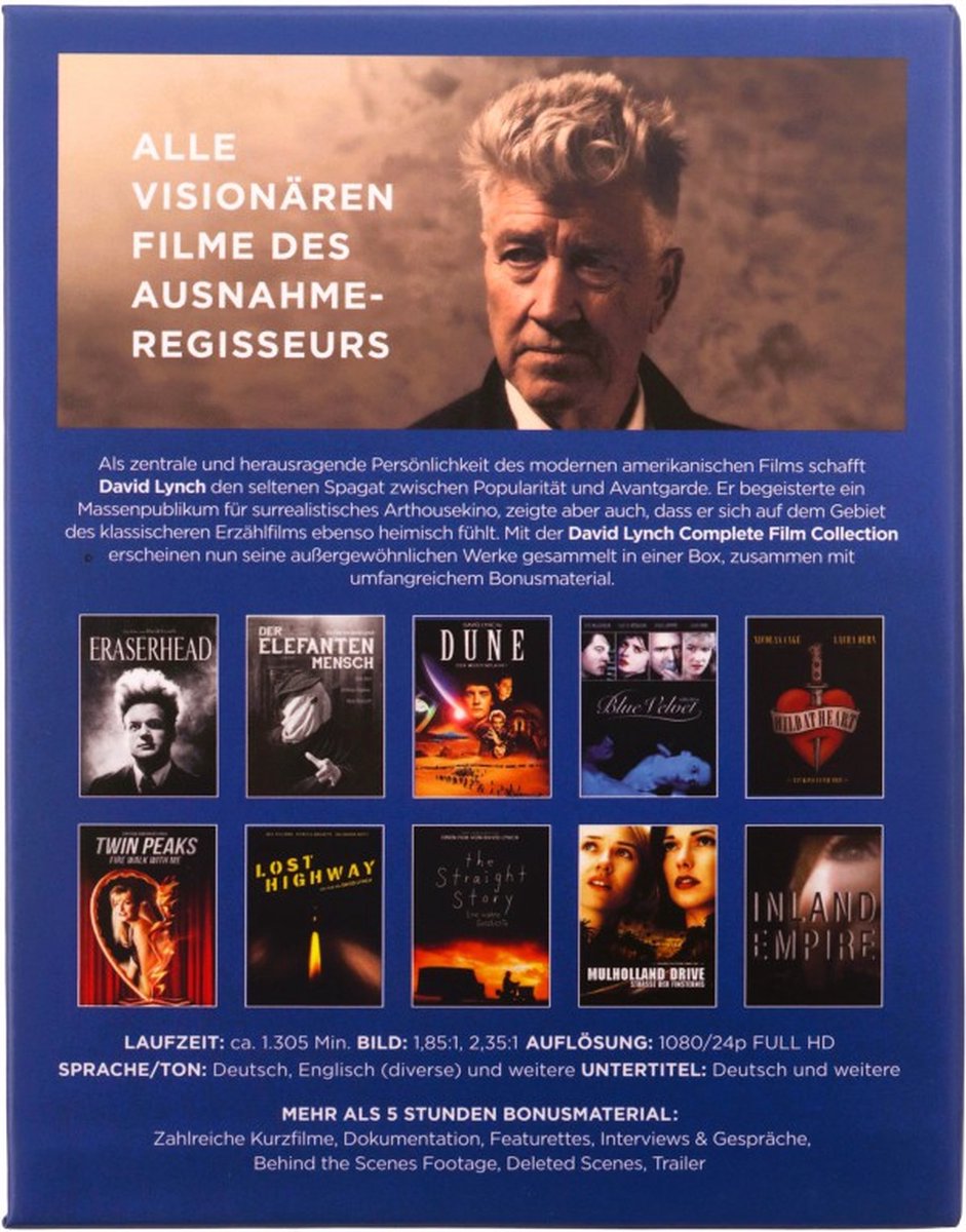 David Lynch Edition/10 Blu-ray | 4006680088617 | Boeken | bol