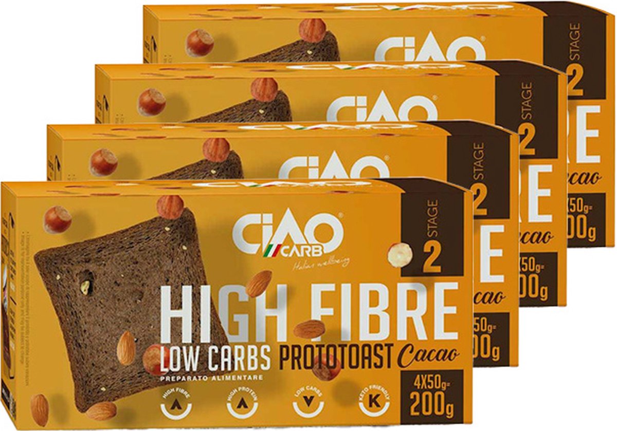 CiaoCarb | Prototoast Cacao | Stage 2 | 4 stuks | 4 x 200g