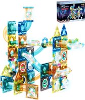 CNL Sight 136 Stuks Magnetische Bouwstenen - 3D Magnetisch Spoor Speelgoed voor Kinderen - Montessori Puzzelblokken - Educatief Geschenk Bouwset Voor Jongens en Meisjes 3 Jaar +