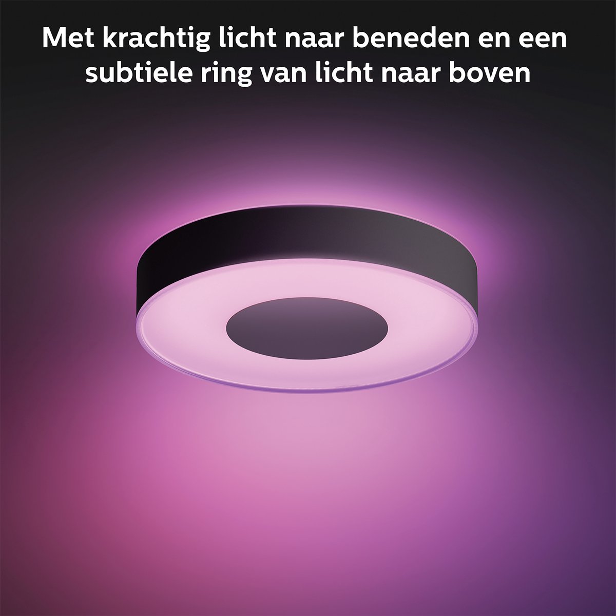 Philips Hue Infuse plafondlamp - wit en gekleurd licht - zwart - 42cm — afbeelding 4