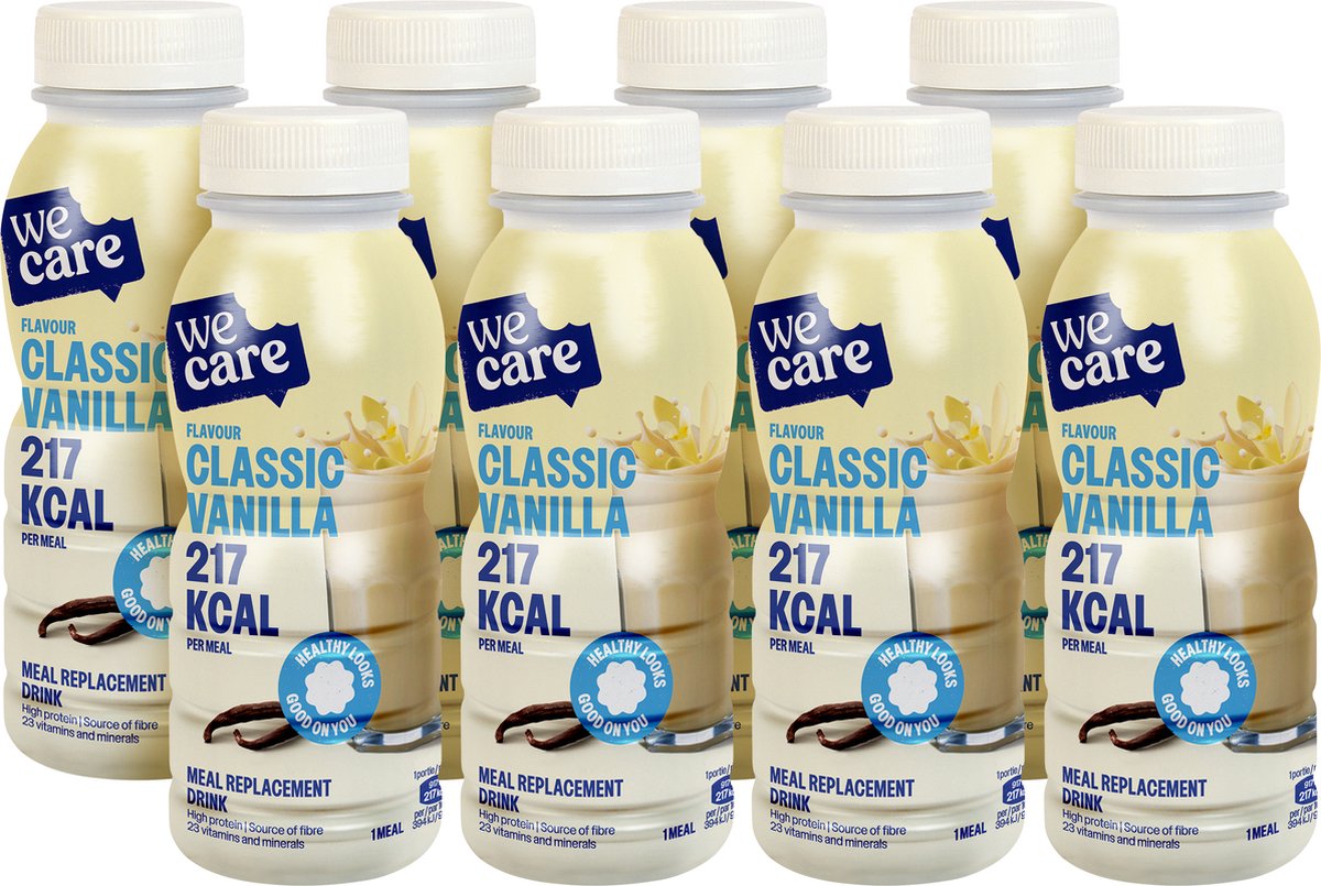 Goedkoopste WeCare Meal Replacement Drink Classic Vanilla 8 x 236 ml