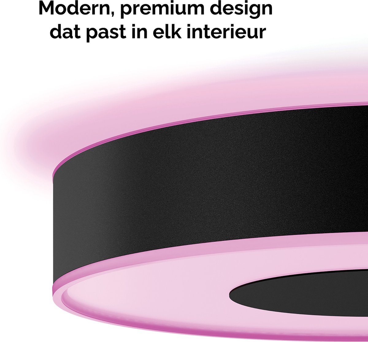 Philips Hue Infuse plafondlamp - wit en gekleurd licht - zwart - 38cm — afbeelding 3