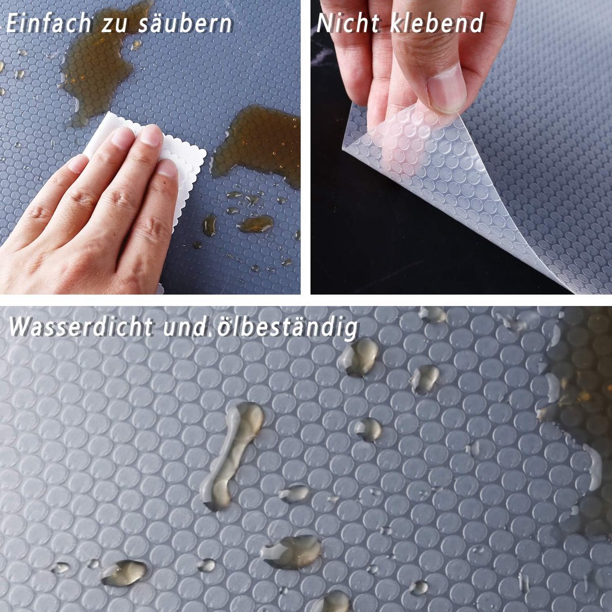 Plankvoering Keukenladematten, niet klevende EVA koelkastvoeringen met waterdichte duurzame koelkasttafelplacemats voor kast, ladevoering (Transparant, 44.5x500cm)