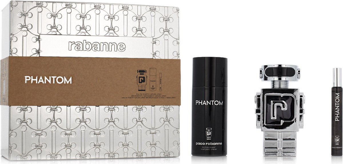 Paco Rabanne Men's Phantom Gift Set Eau de Toilette 100ml + EDT 10 ml + Deodorant 150 ml – foto 2