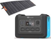 Voltero - Zonnepaneel set - PS24 2232Wh LiFePo4 Power Station - S370 370 W zonnepaneel - 5000W piekvermogen - Voor camper, thuisbatterij, black-out, reizen, stroomuitval