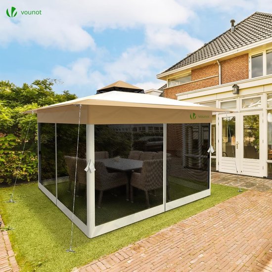 YITAHOME 3 x 3 m Instant Heavy Duty pop-up tuinhuisje, opvouwbaar