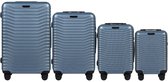 Travelsuitcase - Kofferset Sea Eagle – 4 delig (L,M,S,XS) - Reiskoffer met TSA slot – 2 maten handbagage en 2 maten ruimbagage – Polycarbonaat - lichtblauw