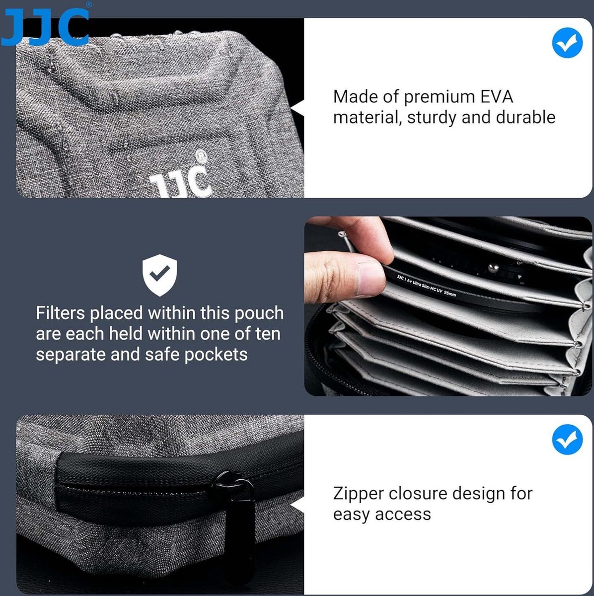 Haofy Camera Lens Filter Case Portable Bag for 25-86mm
