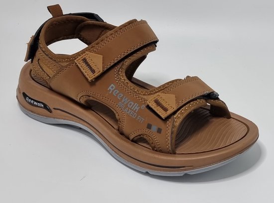 Foto: Reewalk heren sandalen sandalen voor heren licht gewicht sandalen comfortabel memory foam voetbed mustard maat 42