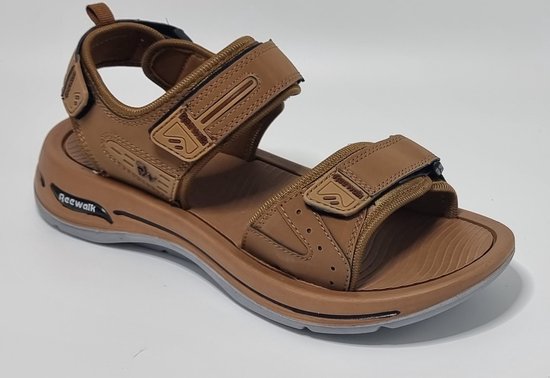 Reewalk® - Heren Sandalen – Sandalen voor Heren – Licht Gewicht Sandalen - Comfortabel Memory Foam Voetbed – Mustard – Maat 43