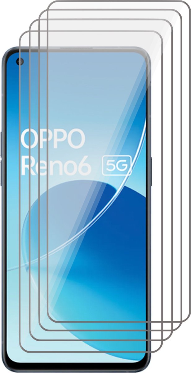 Screenprotector geschikt voor Oppo Reno 6 - 4x Glas Screen Protector