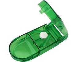 Doodadeals® - Pillensnijder – Grote en Kleine Pillen – Pillenvergruizer – Pillensplijter – Tablettensplitter – Met Opslagvak – Groen – 1 Stuk
