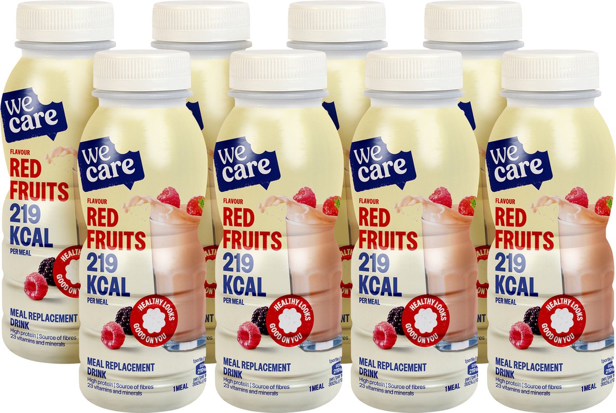 Goedkoopste WeCare Meal Replacement Drink Red Fruit 8 x 236 ml
