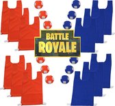 MDsport - Battle Royale set - 12 hesjes - Blauw/Rood - Junior