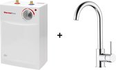 Close in keukenboiler 5 liter - met lage druk kraan - energielabel A - max temperatuur 75°C - 230 V - 50 Hz - UT5SETOVALIS onderbouw - lage druk - keuken boiler - wastafel boiler