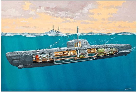 Revell Boot U-Boot Typ XXI U 2540 & Intérieur - Kit - 1: 144