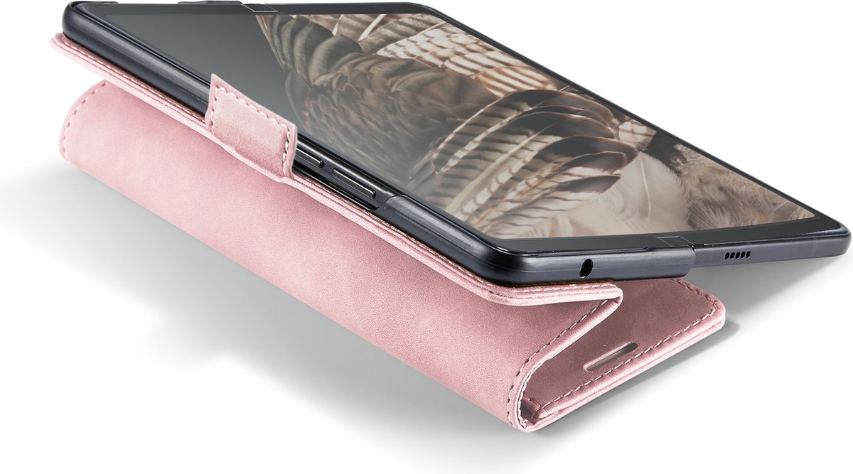 Casemania Hoesje Geschikt voor Google Pixel Fold - Pale Pink - Portemonnee Book Case