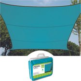 Perel Schaduwdoek, waterafstotend, 3.6 x 3.6 m, 160 g/m², polyester, vierkant, hemelsblauw