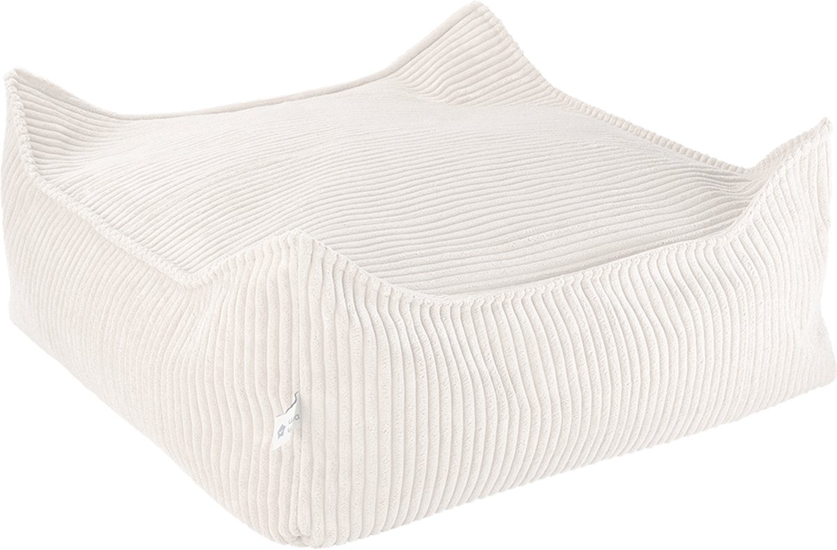 Wigiwama Corduroy Square Ottoman / Poef - 80x70x50cm - Marshmallow