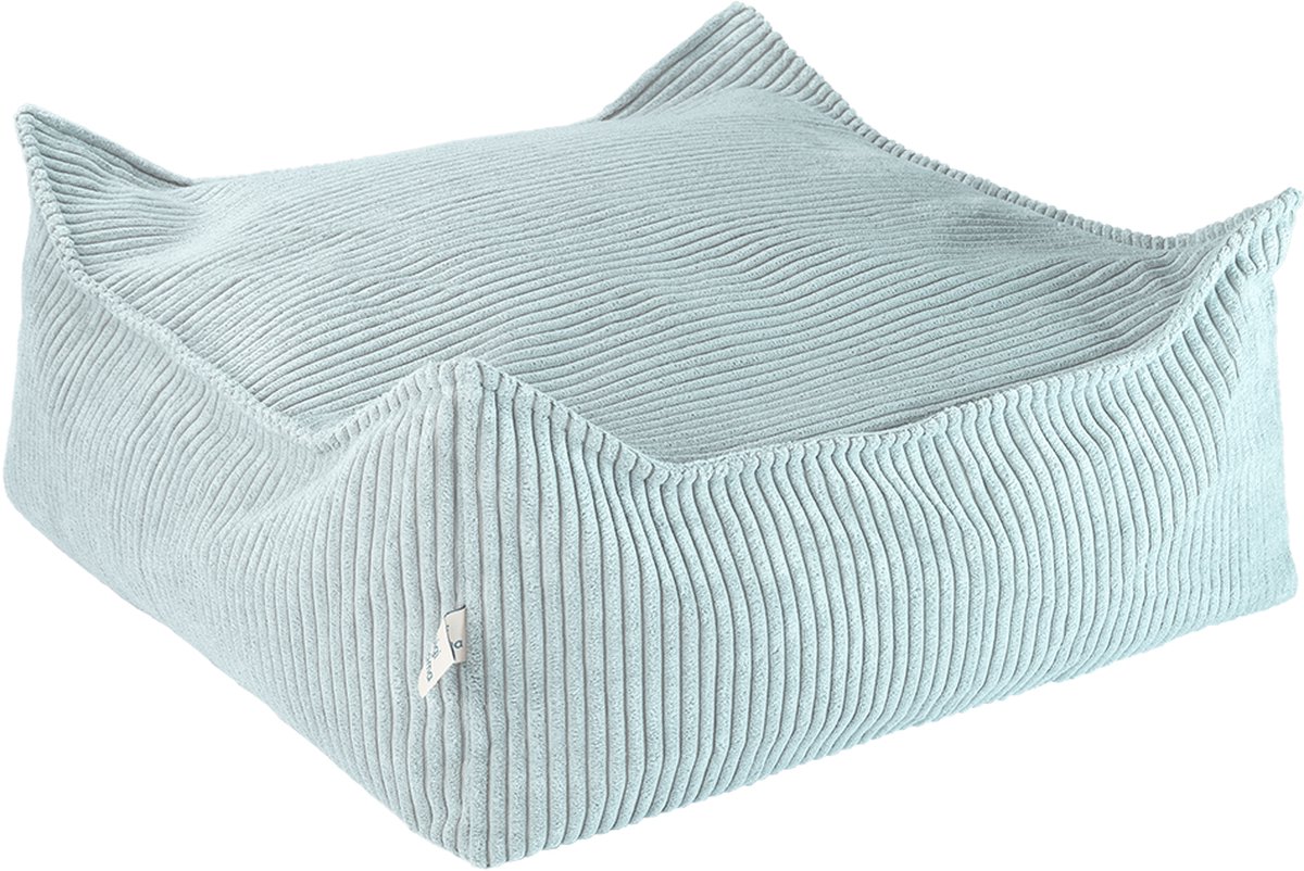 Wigiwama Corduroy Square Ottoman / Poef - 80x70x50cm - Peppermint Green