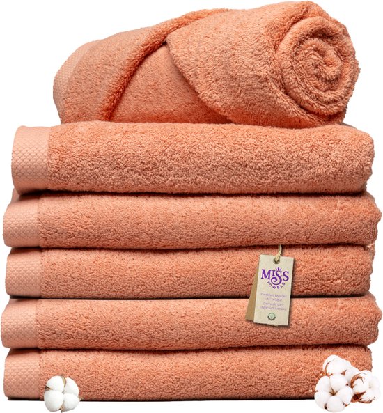 Miss Towels - Hotelhanddoek - Zalm - 70x140 - 5+1 Bundel