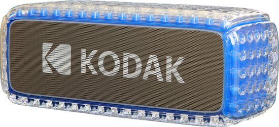 Bluetooth speaker KODAK PWS-2238 waterdicht IPX6, 8W krachtig geluid, RGB licht, 5 uur batterij, Bluetooth 5.0 blauw