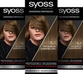 Bol.com Syoss Baseline - 6-1 Natuurlijk Donkerblond - Permanente Haarverf - Haarkleuring - 3 stuks aanbieding