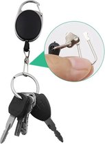 Pince à pantalon Porte-clés I Extensible I Pour cartes I Porte-cartes I Porte-cartes I 80 CM I Acier inoxydable