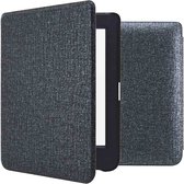 iMoshion Ereader Cover / Hoesje Geschikt voor Kobo Nia - iMoshion Canvas Sleepcover Bookcase zonder stand - Zwart / Glitter Zwart